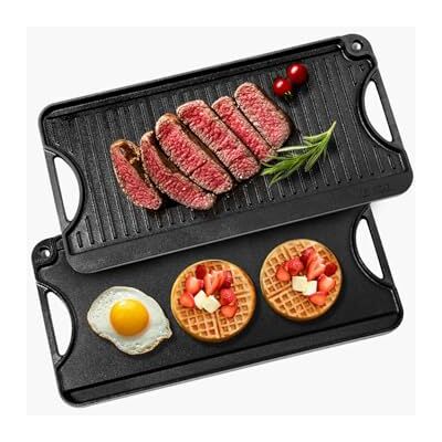 VEVOR Piastra per Cucina in Ghisa Reversibile 492 x 218 mm, Padella Rettangolare Portatile con Manico, Pentolame per Piano Cottura Peso ca. 6 kg Piastra per Cottura Barbecue Materiale in Ghisa VEVOR Piastra per Cucina in Ghisa Reversibile 492 x 218 mm, Padella Rettangolare Portatile con Manico, Pentolame per Piano Cottura Peso ca. 6 kg Piastra per Cottura Barbecue Materiale in Ghisa