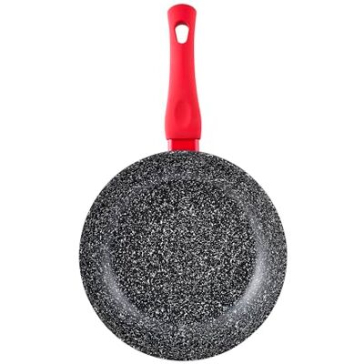San Ignacio Marmo Padella 22 cm Toledo in Alluminio forgiato Adatto per induzione, Nero e Rosso San Ignacio Marmo Padella 22 cm Toledo in Alluminio forgiato Adatto per induzione, Nero e Rosso