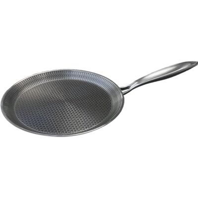 MYBO TV EXCELLIUM 3D POELE A CREPES Padella antiaderente a induzione, compatibile con forno, resistente e versatile, a nido d'ape antigraffio, manico anti-calore, 26 cm, nero MYBO TV EXCELLIUM 3D POELE A CREPES Padella antiaderente a induzione, compatibile con forno, resistente e versatile, a nido d'ape antigraffio, manico anti-calore, 26 cm, nero