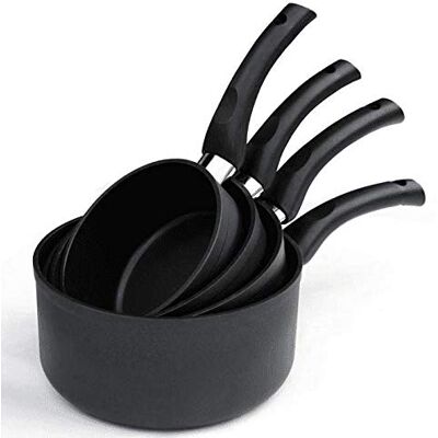 Baumalu , EASY Casseruola 20 cm in alluminio forgiato, interno rivestimento antiaderente esterno nero manico bachelite con coperchio in acciaio inox, adatto a tutti i piani cottura e induzione Baumalu , EASY Casseruola 20 cm in alluminio forgiato, interno rivestimento antiaderente esterno nero manico bachelite con coperchio in acciaio inox, adatto a tutti i piani cottura e induzione