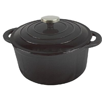Garcia de Pou Cocotte rotonda Ø 21 cm nero ferro – 1 unità Garcia de Pou Cocotte rotonda Ø 21 cm nero ferro – 1 unità