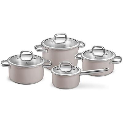 Set di 8 pezzi DELIGHT Taupe - Pentole e padelle Set di 8 pezzi DELIGHT Taupe - Pentole e padelle