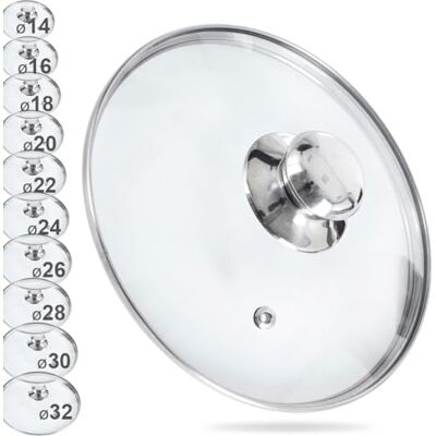 Orion Glasdeckel Pfannendeckel 22 cm topfdeckel universaldeckel mit Edelstahlring für Topf/Pfanne 200°C hitzebeständiges Glas Ø 14, 16, 18, 20, 22, 24, 26, 28, 30 cm (22 cm) Orion Glasdeckel Pfannendeckel 22 cm topfdeckel universaldeckel mit Edelstahlring für Topf/Pfanne 200°C hitzebeständiges Glas Ø 14, 16, 18, 20, 22, 24, 26, 28, 30 cm (22 cm)