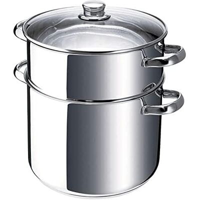 Beka Chambord-Cuocipasta in Acciaio Inox con Coperchio in Vetro, Diametro 28 cm, Inossidabile, Argento Beka Chambord-Cuocipasta in Acciaio Inox con Coperchio in Vetro, Diametro 28 cm, Inossidabile, Argento