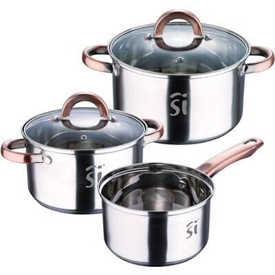 San Ignacio 5PC COOKWARE Set SS Ind ONIL SG Pentole, Stainless Steel, Multicolore San Ignacio 5PC COOKWARE Set SS Ind ONIL SG Pentole, Stainless Steel, Multicolore