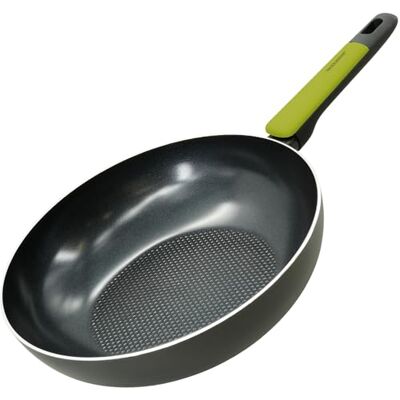 Fackelmann Wok Padella Antiaderente Ø28 cm in Alluminio Riciclato PFAS FREE per una cottura sana, Padella per Induzione con Fondo Nido d’Ape, Manico Soft Touch, Linea Oliva Fackelmann Wok Padella Antiaderente Ø28 cm in Alluminio Riciclato PFAS FREE per una cottura sana, Padella per Induzione con Fondo Nido d’Ape, Manico Soft Touch, Linea Oliva