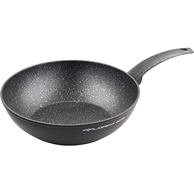 Florina Padella wok in alluminio Bono, diametro 28 cm, padella a induzione, antiaderente wok padella tradizionale asiatica, adatta per fornelli a induzione, fornelli a gas, fornelli elettrici, colore Florina Padella wok in alluminio Bono, diametro 28 cm, padella a induzione, antiaderente wok padella tradizionale asiatica, adatta per fornelli a induzione, fornelli a gas, fornelli elettrici, colore