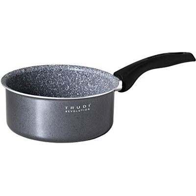 Aeternum , Trudi Revolution, Casseruola Antiaderente 1 Manico, Diametro 16 cm, Adatta all'induzione, Alluminio, Grigio Aeternum , Trudi Revolution, Casseruola Antiaderente 1 Manico, Diametro 16 cm, Adatta all'induzione, Alluminio, Grigio