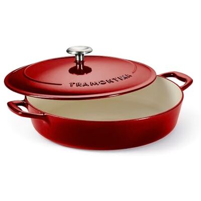 Tramontina Padella Bassa in Ghisa con Coperchio Rosso Bestow 30 cm 3,8 L Tramontina Padella Bassa in Ghisa con Coperchio Rosso Bestow 30 cm 3,8 L