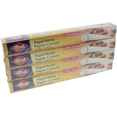 Albal carta cottura, antiaderente, strippaggio facile, 8 m, Set di 4 Albal carta cottura, antiaderente, strippaggio facile, 8 m, Set di 4