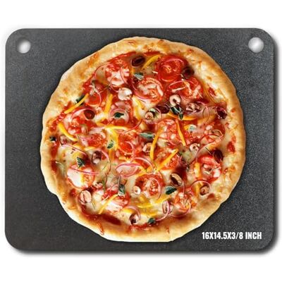 VEVOR Pietra Refrattaria, Piastra per Pizza in Acciaio da Forno, 406 x 368 x 10 mm, Pietra per Pizza in Acciaio al Carbonio, Teglia per Pizza Resistente per Griglia Barbecue all'Aperto, Forno Interno VEVOR Pietra Refrattaria, Piastra per Pizza in Acciaio da Forno, 406 x 368 x 10 mm, Pietra per Pizza in Acciaio al Carbonio, Teglia per Pizza Resistente per Griglia Barbecue all'Aperto, Forno Interno