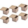 Dasertoe 6X di pane con coperchio Stampo per toast per pane Pullman con coperchio antiaderente Mini Cubo di acqua Toast Box