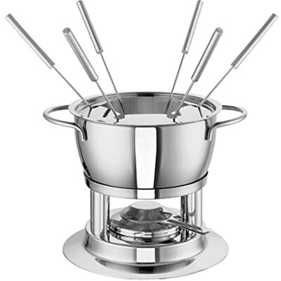 ROHE Germany 208271-18 Set Fonduta in Acciaio Inox - Compatibile Induzione ROHE Germany 208271-18 Set Fonduta in Acciaio Inox - Compatibile Induzione