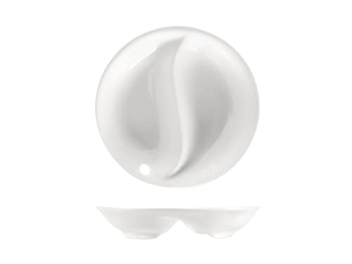H&H Antipastiera in porcellana bianca tonda 2p 9,5-219
