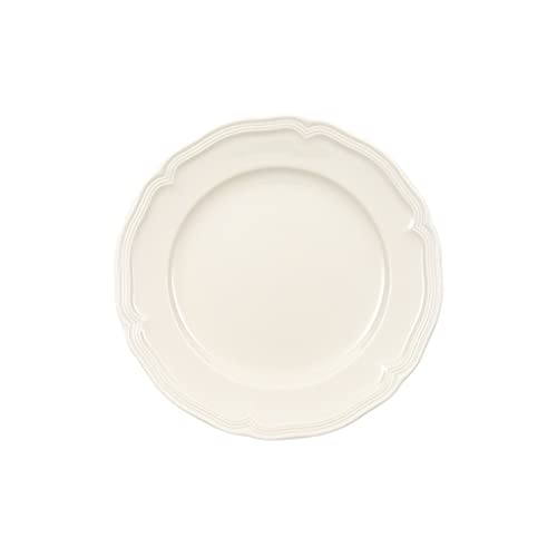 Villeroy & Boch Manoir Piatto Dessert, 21 cm, Premium Porcellana, Bianco, 22 x 23 x 7 cm
