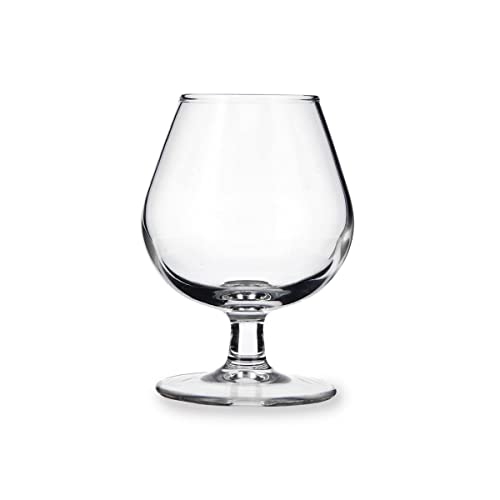 Arcoroc Set 12 Bicchieri Cognac in Vetro 20cl, teso, Tinta Unita