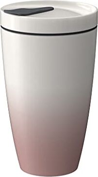 Villeroy & Boch Like To Go Tazza, Mug da Viaggio Powder, Porcellana/Silicone, Rosa (Powder), 350 ml