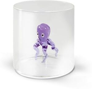 Western Digital Bicchiere in vetro borosilicato. Capacità 250 ml. Decoro polipo.