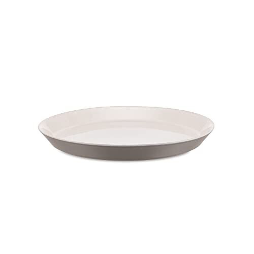 Alessi Tonale piatto piano in ceramica stoneware, Light Grey set da 4