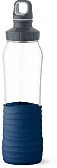 Emsa Drink2GO Glas Trinkflasche 0,7L bu   dunkelblau