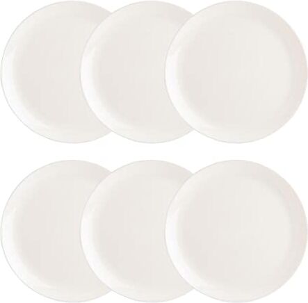 Luminarc , Set di 6 piatti da dessert in vetro opale extra resistente, 27 cm, colore bianco