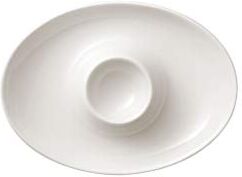 Villeroy & Boch Royal Portauovo con Piattino, Porcellana Premium Bone, Bianco