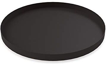 Cooee Design Vassoio circolare in acciaio INOX di colore nero, dimensioni: 40 x 40 x 2 cm