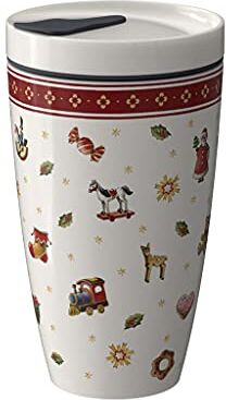 Villeroy & Boch like. by  – Toy'S Delight To Go – Tazza natalizia colorata 350 ml, lavabile in lavastoviglie, a prova di microonde, tazza da caffè di Natale, in porcellana premium