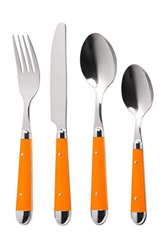 PREMIER Housewares  Set di Posate, 16 Pezzi, Colore: Arancione