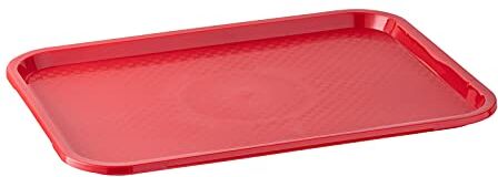 APS Vassoio  Fast Food, infrangibile e lavabile in lavastoviglie, Made in Germany, 45 x 35,5 cm, altezza 2 cm, rosso