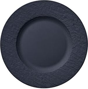 Villeroy & Boch Manufacture Rock Piatto da Dessert, Porcellana Premium, Nero, 22 cm