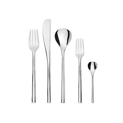 Alessi Servizio di Posate, Acciaio Inossidabile, Set da 5 Pezzi