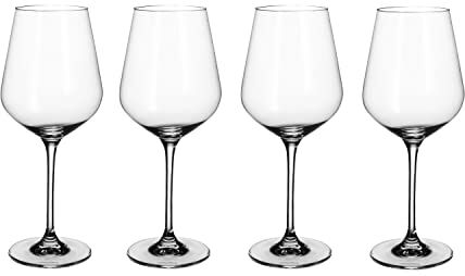 Villeroy & Boch La Divina set di bicchieri da vino rosso, 650 ml, 4 pezzi, cristallo, trasparente