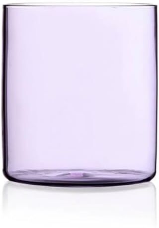 Ichendorf Milano Bicchiere Vino Lilla   Collezione Cilindro Extra Light Colore   30 cl   Vetro Borosilicato   Fatto a Mano