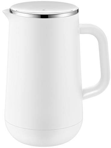 WMF Caraffa Termica Impulse per tè, caffè, 1,0 l, Altezza 23,4 cm, Inserto in Vetro, Tappo a Vite, 24 Ore, Freddo e Caldo, Confezione Regalo, Metallo, Bianco, 24 x 18 x 18 cm