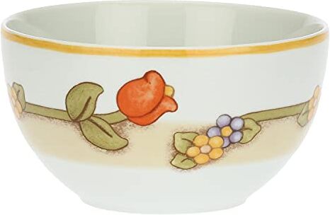 THUN Ciotola con Tulipano e Fiori Formato Piccolo Cucina, per La Tavola Idea Regalo Linea Country Porcellana Ø 14,5 cm