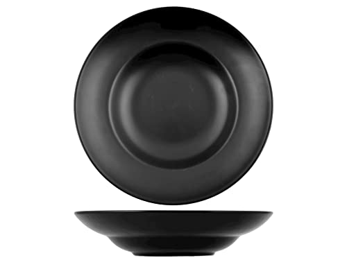 H&H Porcellana Nera Pasta Bowl, Nero, 1 Pezzo