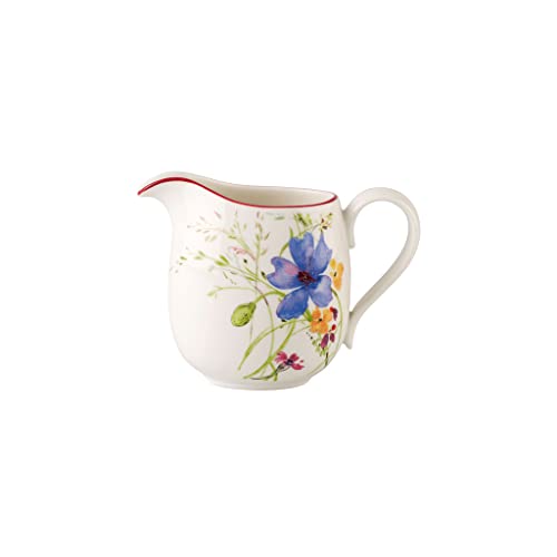 Villeroy & Boch bricchetto Latte Mariefleur Basic, bricco Latte Bello e Pratico, Decoro Floreale, Bianco/colorato, Lavabile in lavastoviglie, 300 ml