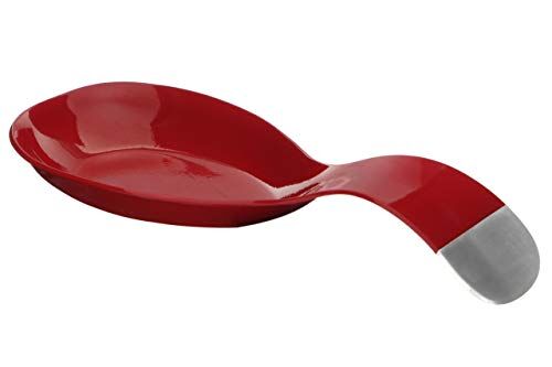 PREMIER Housewares Cucchiaio Riposo Rosso, Acciaio Inossidabile, H4 x W18 x D20cm
