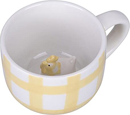 Tivoli Tazza mug 500 ml in ceramica, gallina pasquale interna, ampia impugnatura, White Animals