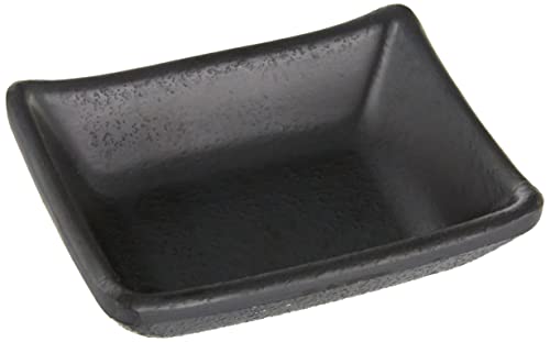 LACOR -Piatto rettangolare in melamina, colore: nero 9 x 7 x 3 cm