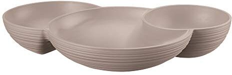 Guzzini Tierra, Antipastiera Grigio Tortora, 29,5 x 21,4 x h5,2cm 00158