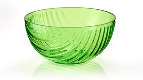 Guzzini Contenitore Ø 21 cm, Ciotola, Insalatiera, Realizzato con Materiale Plastico Biologico e Riciclabile Verde, Ø 21 cm x h10 cm