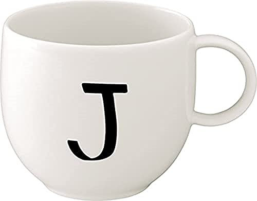 Villeroy & Boch like. by  Letters tazza mug J, 380ml, Porcellana Premium, bianca