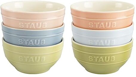 STAUB Ceramique Macaron Set di ciotole per cereali, 400 ml, 6 pezzi