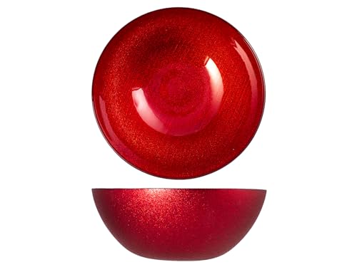 H&H set 6 bowl charme red glitter cm 22