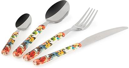 Excelsa Kimono Set 24 Posate, Acciaio INOX, Manico in Plastica