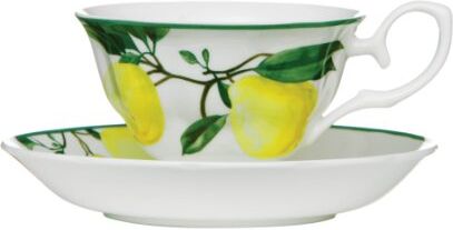 PREMIER Housewares  Tazza e Piattino, Albero di Limone, 160 ml