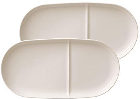 Villeroy & Boch Soup Passion Vassoio Ceram, Set 2 Pezzi, Premium Porcellana, Bianco, 2 unità