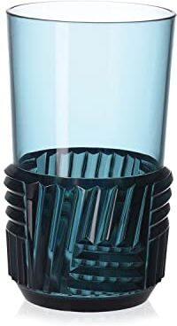 Kartell Trama Bicchiere Long Drink, Azzurro, Set da 4, 4 unità